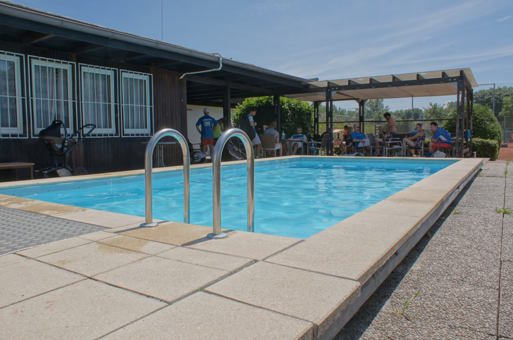 Der Pool und die Pergola